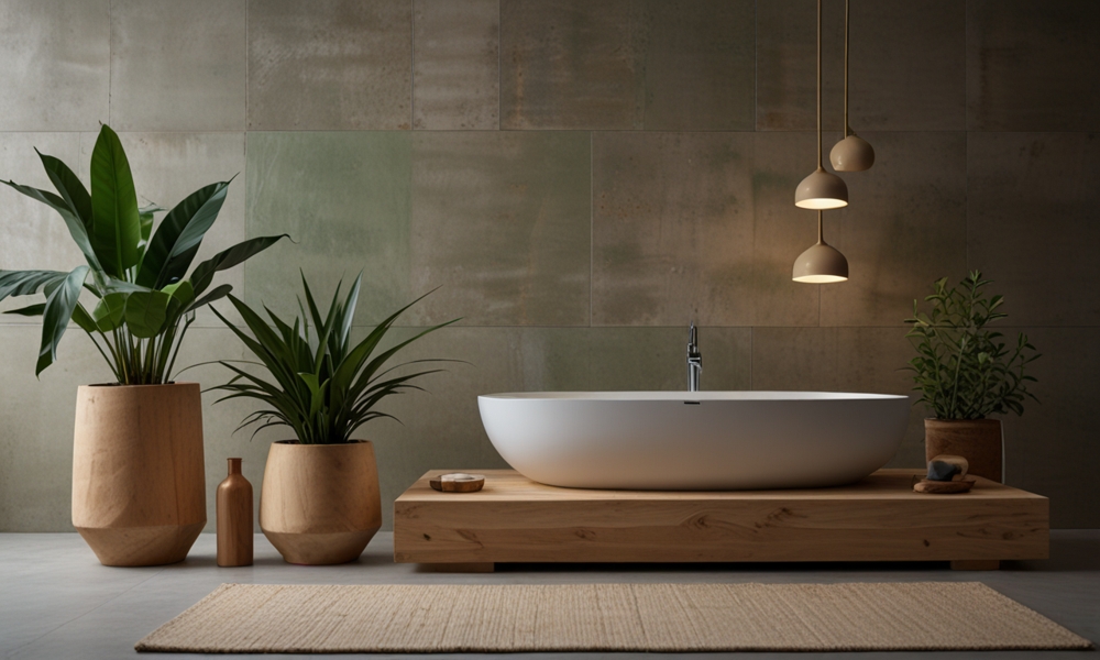 Comment créer une salle de bain nature avec des matériaux bruts et organiques