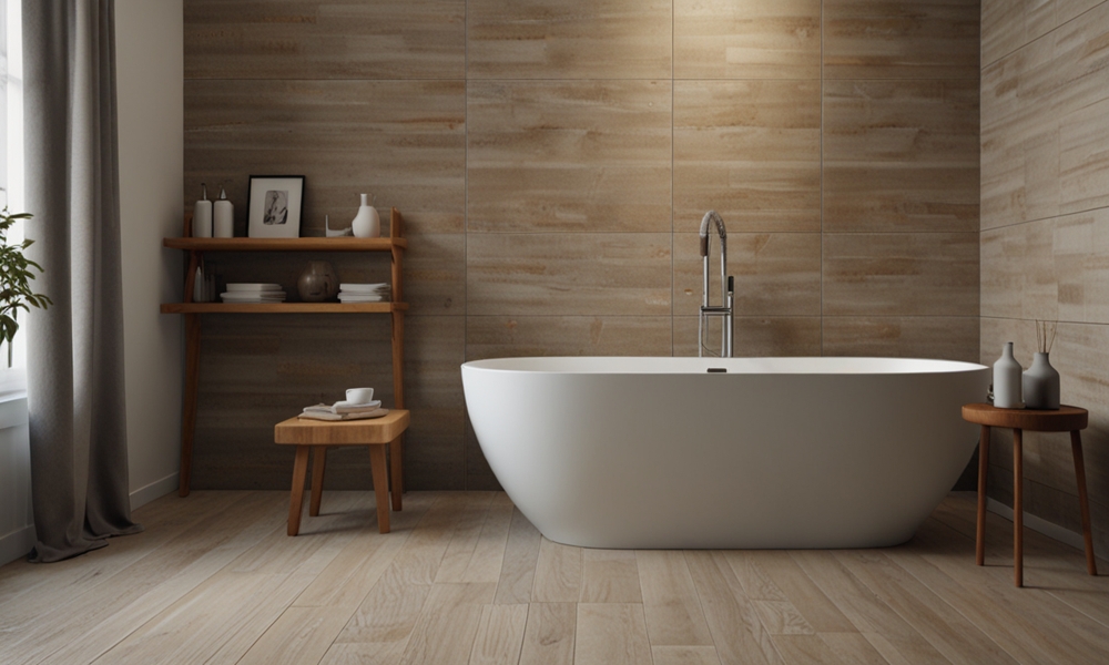 Les dalles adhésives qui métamorphosent votre salle de bain en un weekend