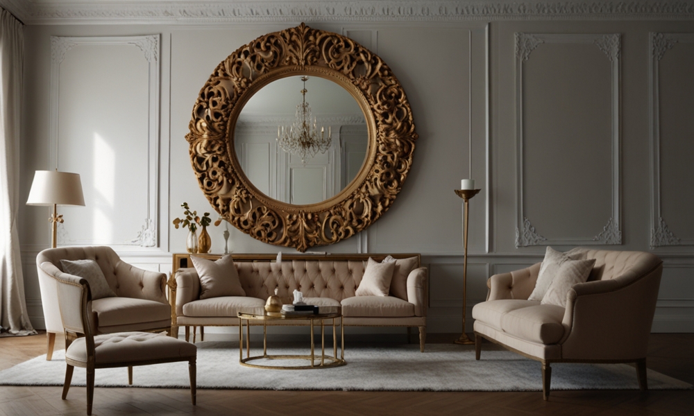 Les miroirs décoratifs qui agrandissent et illuminent votre salon